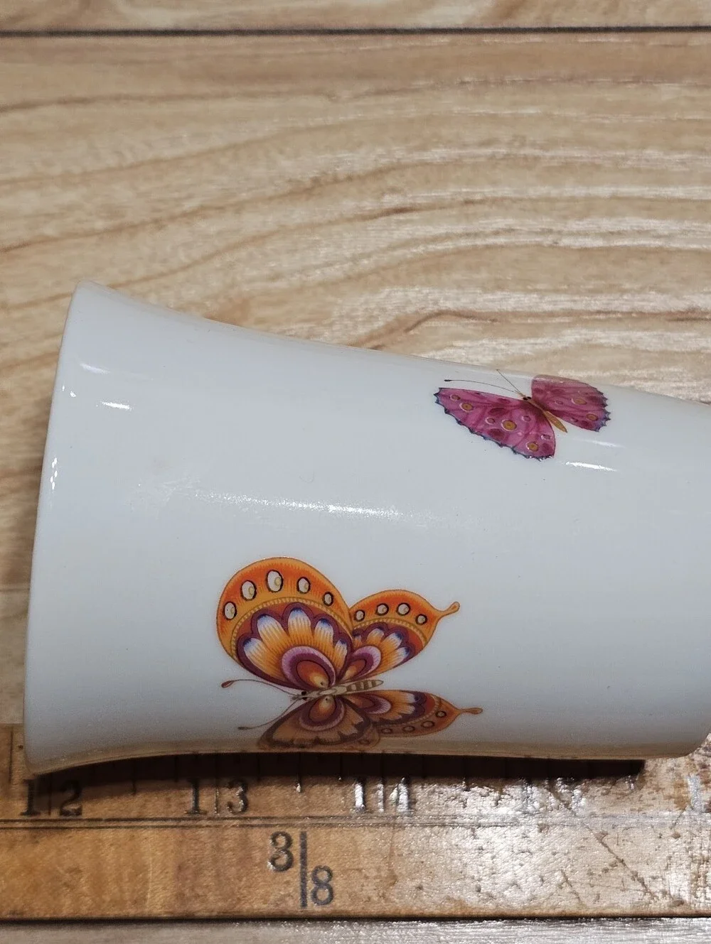 Counterpoint San Francisco Butterfly Bath Set 3pc Porcelain Multicolor Vintage